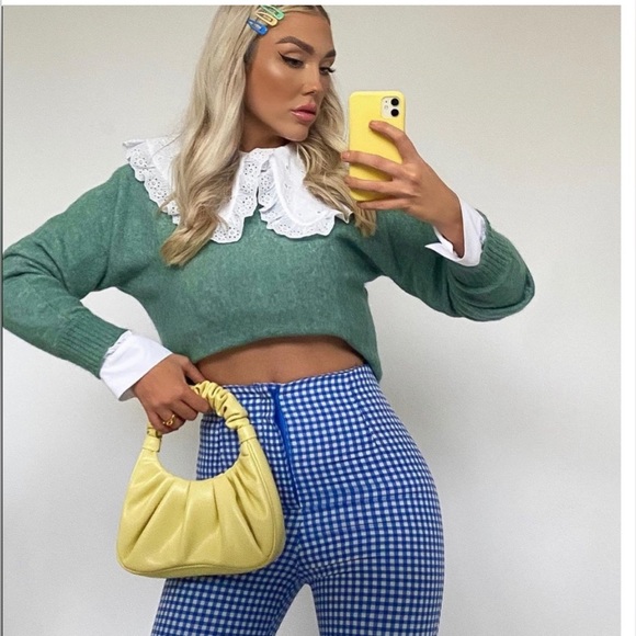 NWT ZARA GINGHAM BLUE WHITE
CROP TOP and pants set SUMMER XL - Picture 13 of 14